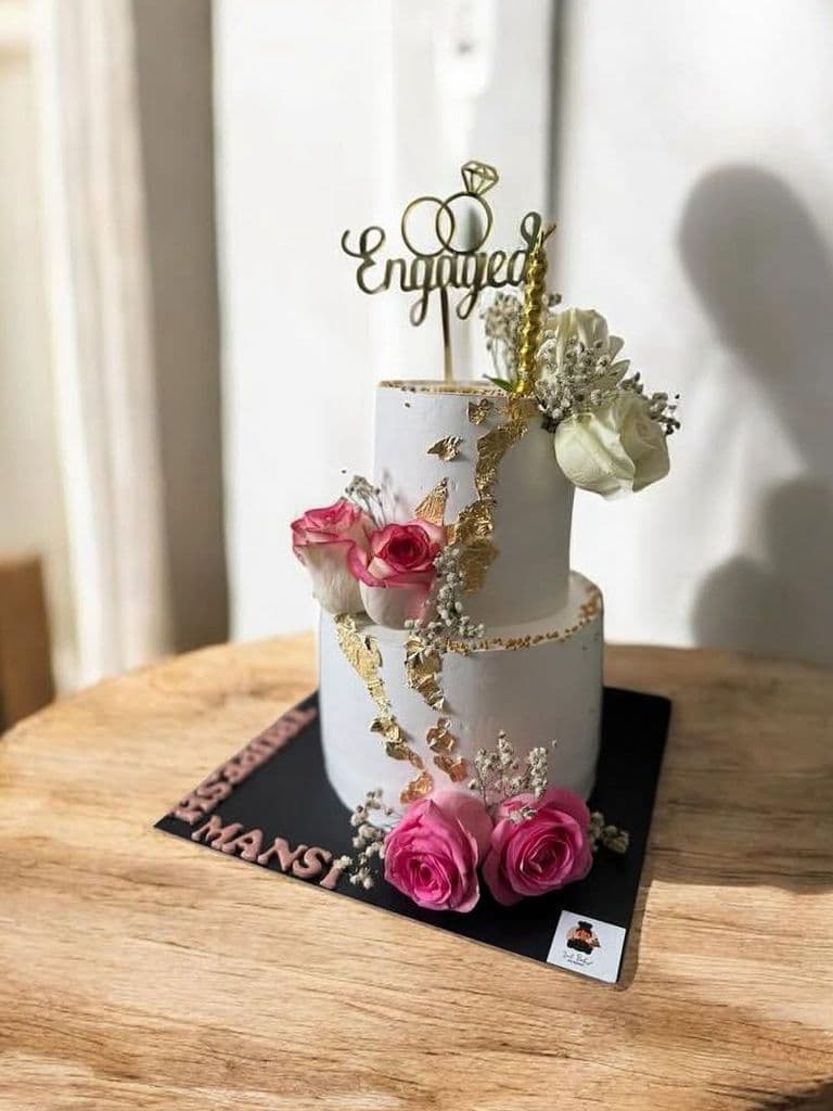 Engagement Celebration Cake 💍✨ - 1