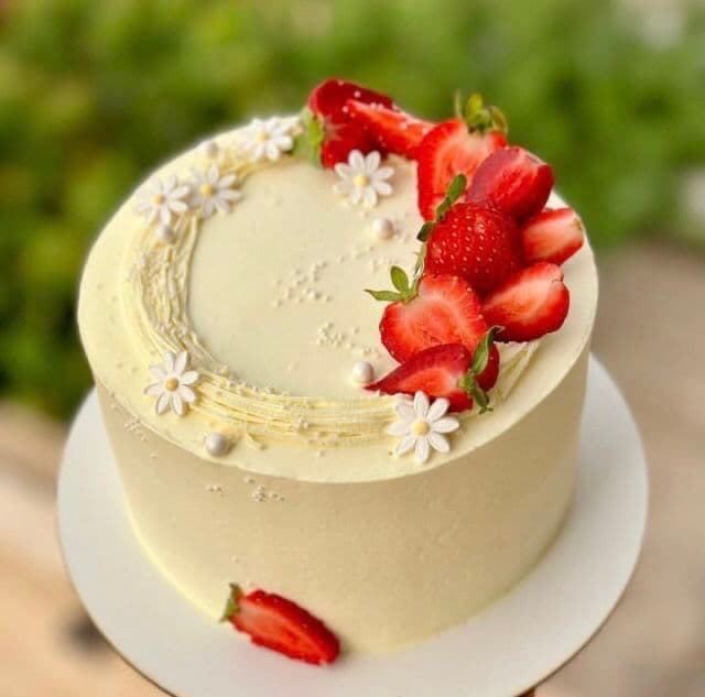 Strawberry Bliss Cake 🍓✨ - 1