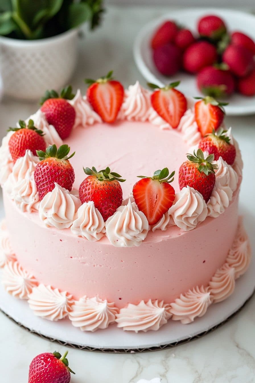 Strawberry Bliss Cake 🍓✨ - 2
